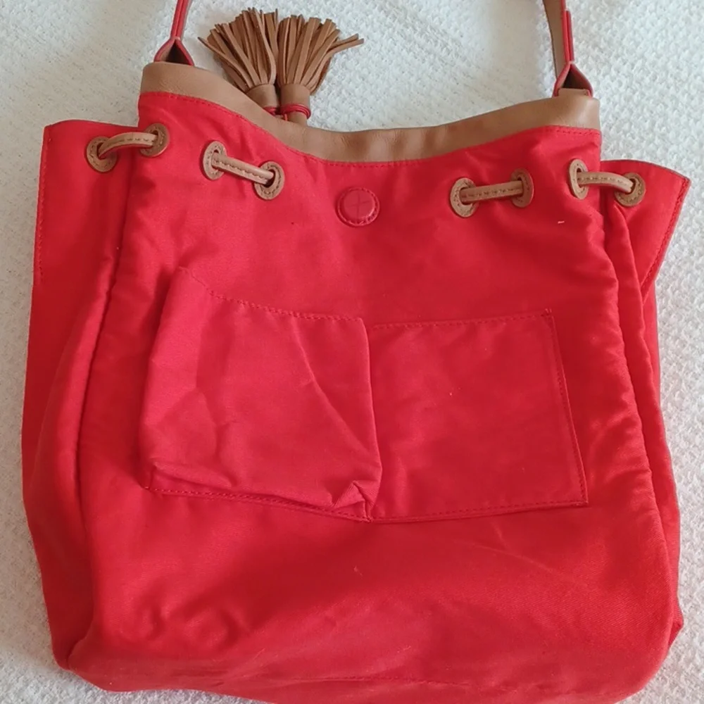 Fossil "Claire" Cow Hide Leather Drawstring Bag - Picture 10 of 14